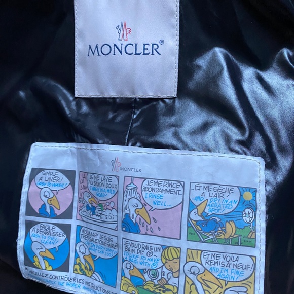 New with tags Moncler Fulmar Giubbotto black shiny down jacket long puffer coat - Picture 5 of 5